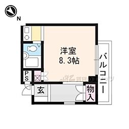 シルキーハイツ阪源 ワンルームの間取図画像