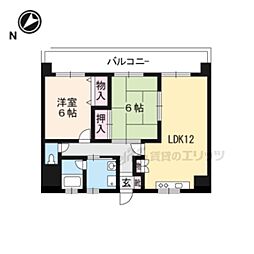 マスターズグリーン・コート 2LDKの間取図画像