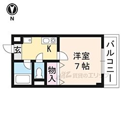 コープ松尾2 1Kの間取図画像