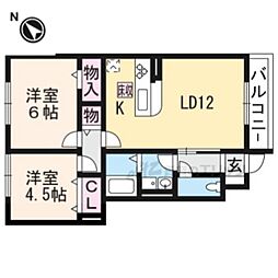 パストラル・ZEN 2LDKの間取図画像