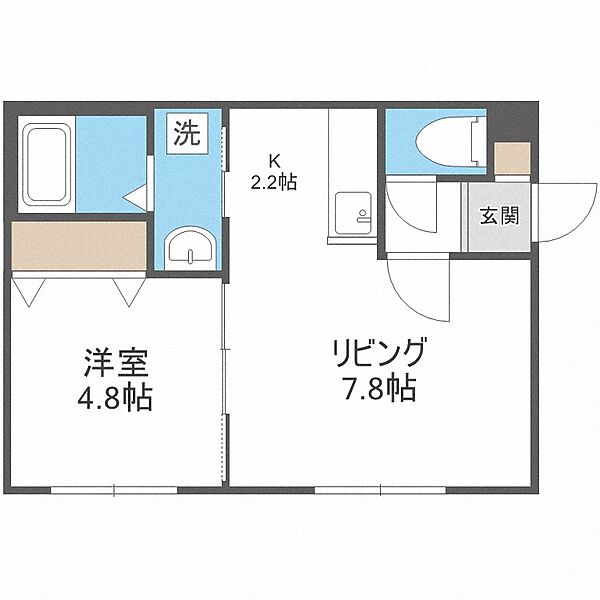 スリーナインＸＹ ｜北海道札幌市東区北二十一条東2丁目(賃貸マンション1LDK・1階・34.00㎡)の写真 その2