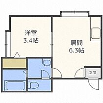 フラットJ発寒南  ｜ 北海道札幌市西区発寒四条4丁目（賃貸アパート1DK・3階・23.52㎡） その2