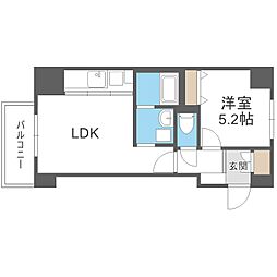 ゾネ医大キャンパス前 1LDKの間取図画像