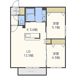 間取図画像 2LDK
