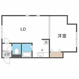 コンフォール札幌 1LDKの間取図画像