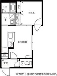グランドサクセス北6条 1LDKの間取図画像