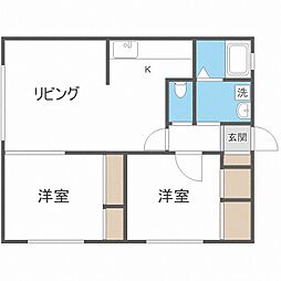 モデラコート 2LDKの間取図画像