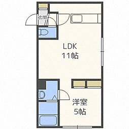 リベルタ福住 1LDKの間取図画像