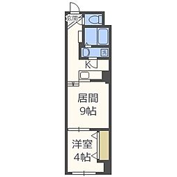 パークヒルズ中央12 1LDKの間取図画像