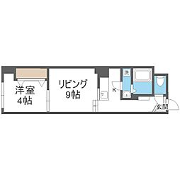 パークヒルズ中央12 1LDKの間取図画像