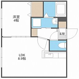 フォーレスタコトニ 1LDKの間取図画像