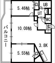 グランカーサ北3条 2階