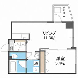 サムティ学園前 1LDKの間取図画像