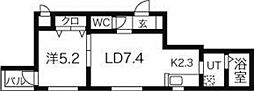 シェリールブランシェ 1LDKの間取図画像