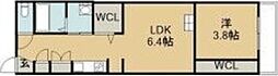 W912 1LDKの間取図画像