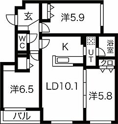 メニーズコート北園プレミア 1階