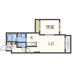 モン・レーブ二十四軒 1LDKの間取図画像