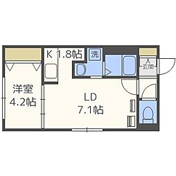 PremiereKOTONI 1LDKの間取図画像