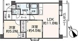 サニーヒルズ3番館 2LDKの間取図画像