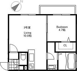 Axis-Will東札幌Sta. 1LDKの間取図画像