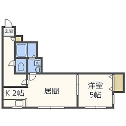 グランメゾンノース 1LDKの間取図画像
