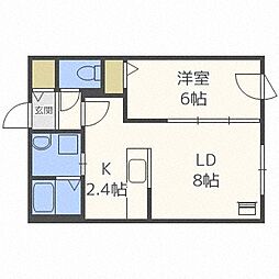 MaisondeK 1LDKの間取図画像