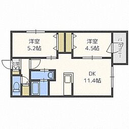 RAFFINATO 2LDKの間取図画像