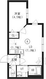 クルタ発寒南 1LDKの間取図画像