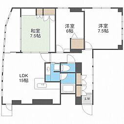 サンティパープ 3LDKの間取図画像