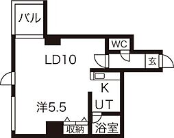 パークヒルズイースト23A 1LDKの間取図画像