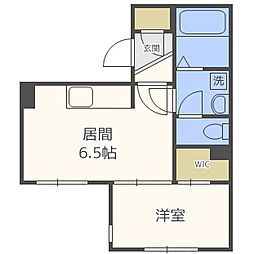 T-SQUARE2 1LDKの間取図画像