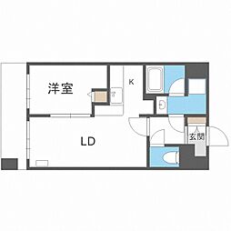 レガーロ美術館通 1LDKの間取図画像