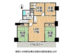 藤和しらさぎハイタウンA棟 4LDKの間取図画像