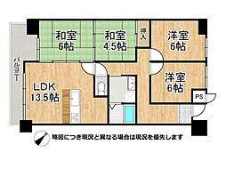ライオンズマンション姫路西飾磨 4LDKの間取図画像