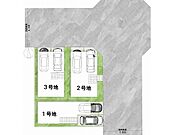 【区画図】2号地道路：東向き・幅員8m、北向き・幅員8m土地面積：76.02平米