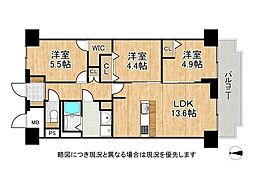 マンハイムグラン石切 3LDKの間取図画像