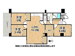 弥刀グリーンマンション 3LDKの間取図画像