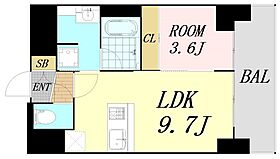 大阪府大阪市北区南森町1丁目（賃貸マンション1LDK・16階・35.83㎡） その2