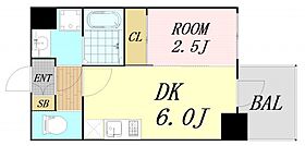 大阪府大阪市中央区船越町2丁目（賃貸マンション1DK・5階・22.61㎡） その2