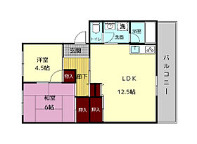 フラワリータウン生駒B棟  ｜ 奈良県生駒市有里町（賃貸マンション2LDK・2階・51.74㎡） その2