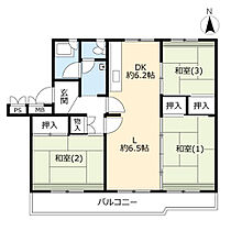 UR北広島北進町  ｜ 北海道北広島市北進町2丁目（賃貸マンション3LDK・5階・72.84㎡） その2