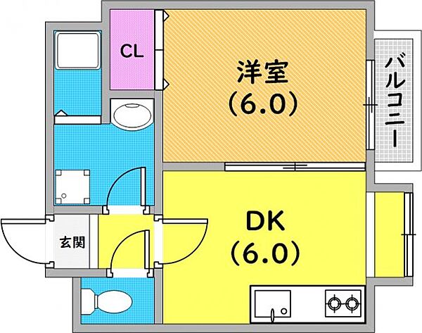 グレース一番館 ｜兵庫県神戸市垂水区旭が丘3丁目(賃貸アパート1DK・2階・27.04㎡)の写真 その2