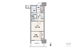 オープンレジデンシア金山熱田Live 1LDKの間取図画像