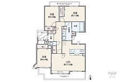 パークハウス南山 3LDKの間取図画像