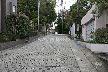 敷地東側の前面道路(南側から)
