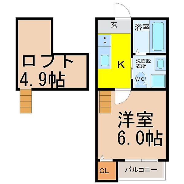 愛知県名古屋市守山区大森４丁目(賃貸アパート1SK・1階・21.62㎡)の写真 その2