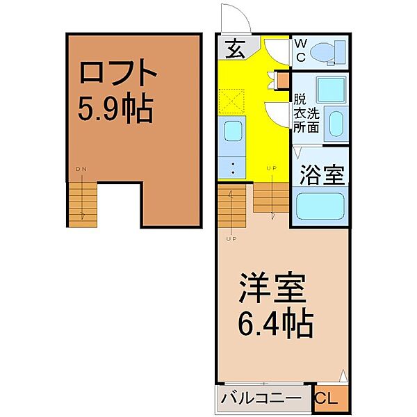 愛知県名古屋市昭和区萩原町４丁目(賃貸アパート1SK・1階・21.06㎡)の写真 その2