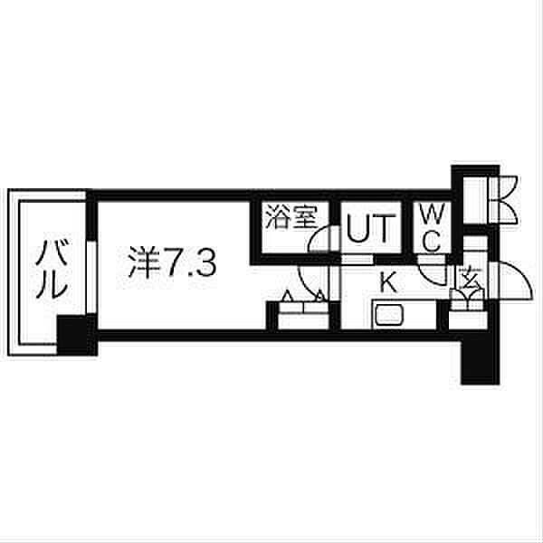 愛知県名古屋市名東区社口２丁目(賃貸マンション1K・3階・24.93㎡)の写真 その2