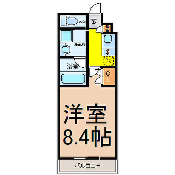 愛知県名古屋市名東区朝日が丘(賃貸マンション1K・5階・24.89㎡)の写真 その2