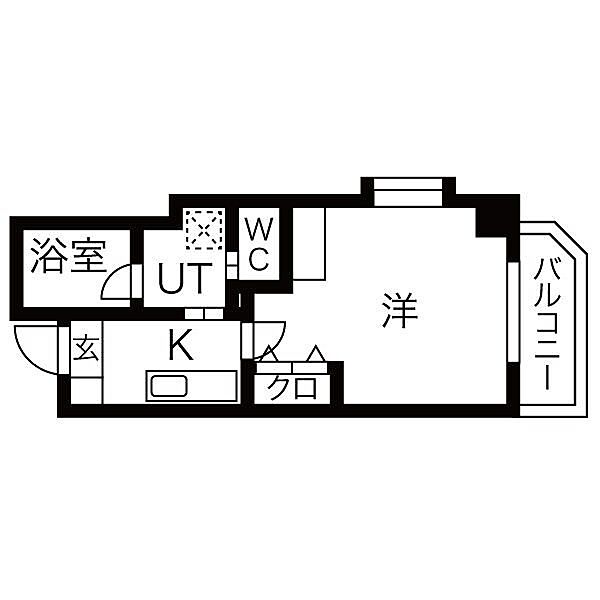 愛知県名古屋市名東区明が丘(賃貸マンション1K・3階・24.77㎡)の写真 その2